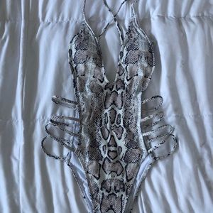 Brand new ZAFUL snake skin one piece bathing suit
